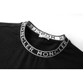 MONCLER 提花螺紋領標識短袖 (黑)_2