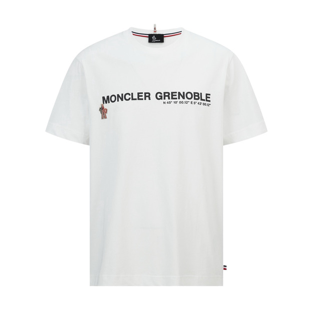 Moncler 徽標織帶燙圖標識短袖(白色)