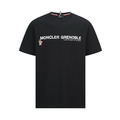 Moncler 徽標織帶燙圖標識短袖(黑色)