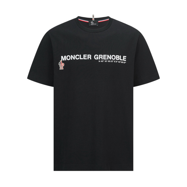 Moncler 徽標織帶燙圖標識短袖(黑色)