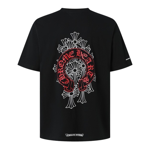 CHROME HEARTS 紅馬蹄印花短袖