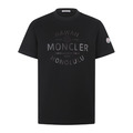 MONCLER 字母徽章印花短袖（黑色）