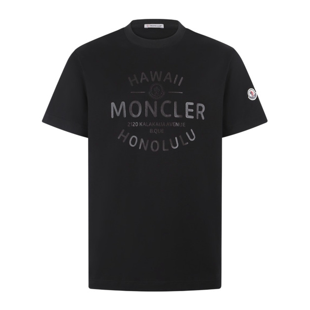 MONCLER 字母徽章印花短袖（黑色）