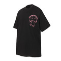 CHROME HEARTS 梵文貼布粉紅刺繡十字架短袖 (黑)_1