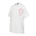 CHROME HEARTS 梵文貼布粉紅刺繡十字架短袖 (白)_1