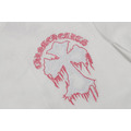 CHROME HEARTS 梵文貼布粉紅刺繡十字架短袖 (白)_2