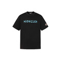 MONCLER logo膠漿印花短袖 (黑)_1