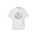 MONCLER LOGO標誌印花模糊感短袖 (白)