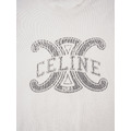 CELINE LOGO印花純棉短袖 (白)_2