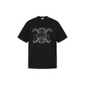 CELINE LOGO印花純棉短袖 (黑)