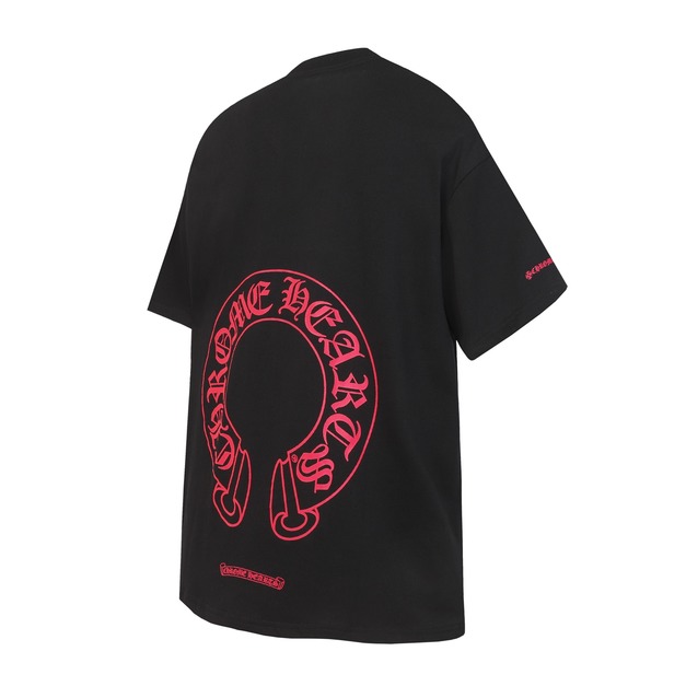 CHROME HEARTS 下擺梵文馬蹄印花短袖 (黑)