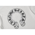 CHROME HEARTS 馬蹄梵文重影短袖 (白)_3