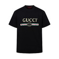 GUCCI 經典做舊腰帶短袖（黑色）