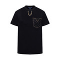 LOUIS VUITTON 提花牛仔口袋鏈條短袖 (黑)