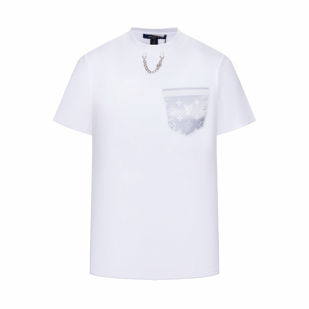 LOUIS VUITTON Monogram老花貼布口袋鏈條短袖