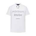 LOUIS VUITTON 鏡像字母印花鏈條短袖（白色）