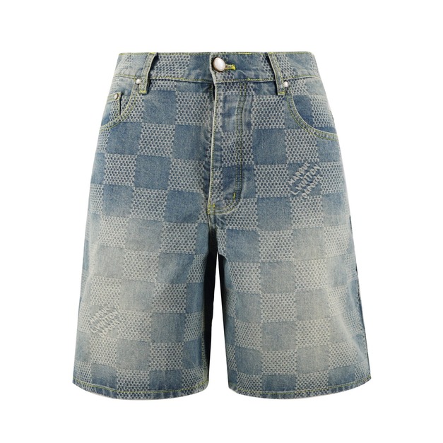 LOUIS VUITTON 棋盤格牛仔短褲
