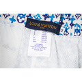 LOUIS VUITTON 滿版LOGO沙灘褲 (藍)_7