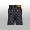 LOUIS VUITTON 黑格子牛仔短褲_1
