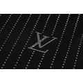 LOUIS VUITTON 燙鑽直線條短袖 (黑)_2