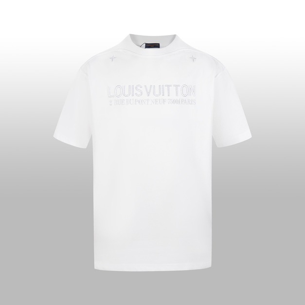 LOUIS VUITTON 刺繡LOGO短袖 (白)