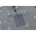 LOUIS VUITTON LV 小字母刺繡針織短袖 (灰)_3