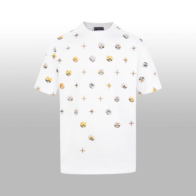 LOUIS VUITTON 太陽花LV LOGO短袖 (白)