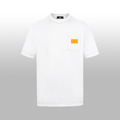 FENDI 口袋LOGO縫標短袖 (白)