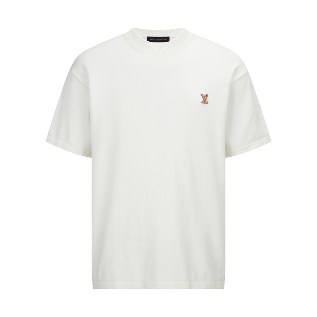 LOUIS VUITTON 小皮標徽標短袖 (白)