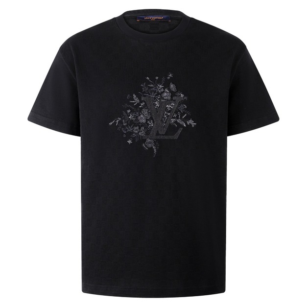 LOUIS VUITTON 花束刺繡標識短袖
