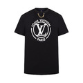 LOUIS VUITTON 大Logo印花鏈條短袖（黑色）