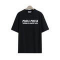 MIUMIU 大logo字母做舊印花短袖