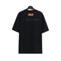 LOUIS VUITTON 矽膠logo壓花短袖 (黑)_1
