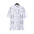 LOUIS VUITTON 線條老花滿印短袖