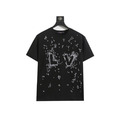 LOUIS VUITTON 滿天星logo刺繡短袖 (黑)