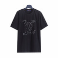 LOUIS VUITTON 星宿數位座標印花刺繡短袖 (黑)