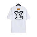 LOUIS VUITTON 鏤空logo雷射燒花貼布繡短袖 (白)_1