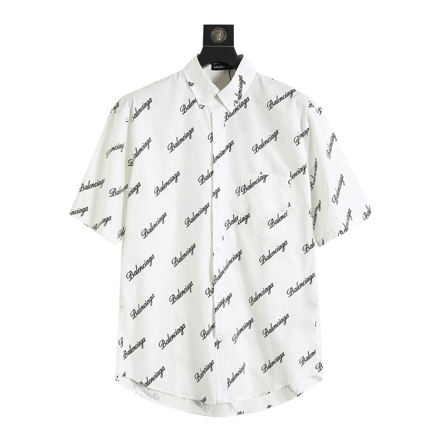 BALENCIAGA 藝術簽名logo彈幕短袖襯