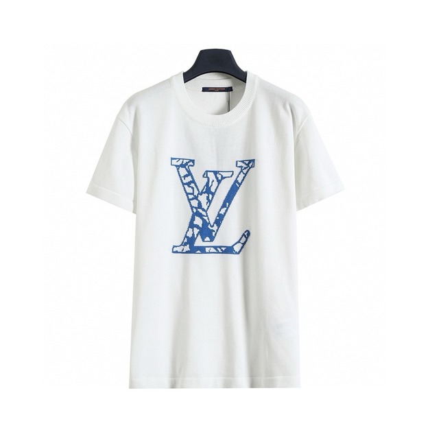 LOUIS VUITTON 滑雪系列裂紋提花針織短袖