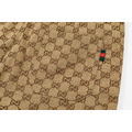 GUCCI 雙G提花標識全棉短褲 (咖啡色)_5