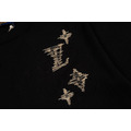 LOUIS VUITTON 素描花卉刺繡針織短袖（黑色）_2