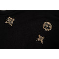 LOUIS VUITTON 素描花卉刺繡針織短袖（黑色）_4