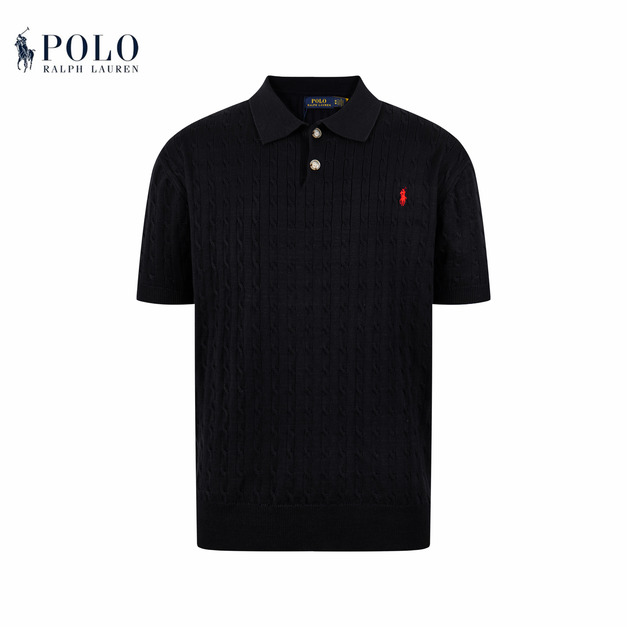 RALPH LAUREN 刺繡小馬POLO衫 (黑)