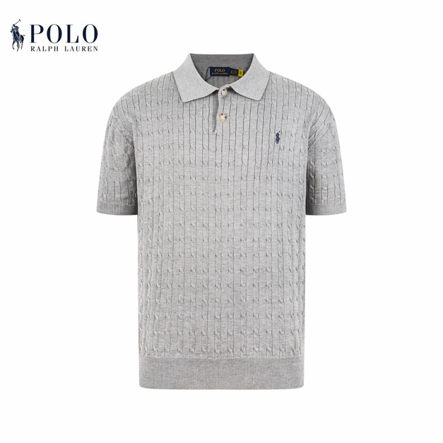 RALPH LAUREN 刺繡小馬POLO衫 (灰)