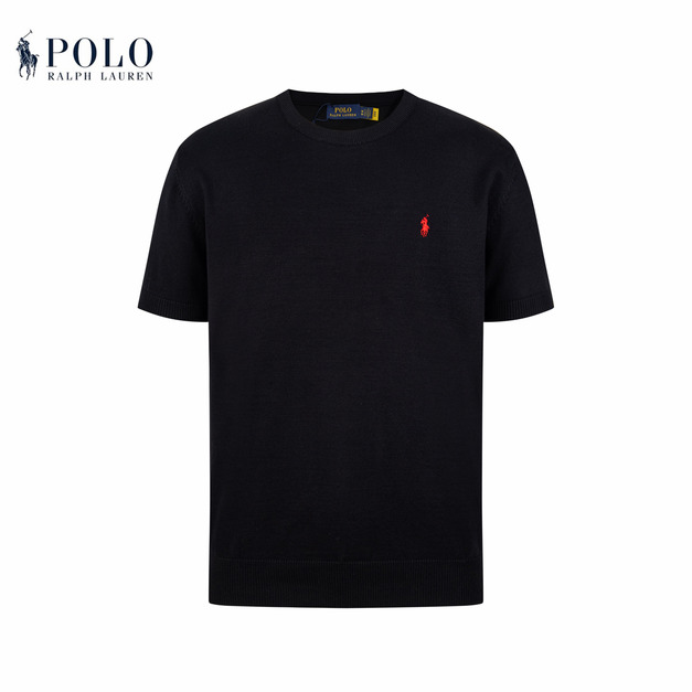 RALPH LAUREN 經典刺繡小馬短袖 (黑)