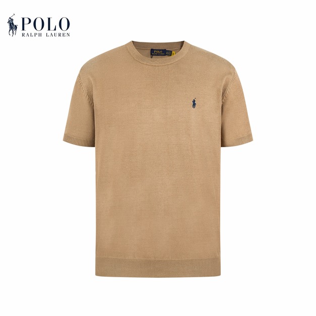 RALPH LAUREN 經典刺繡小馬短袖 (卡其)