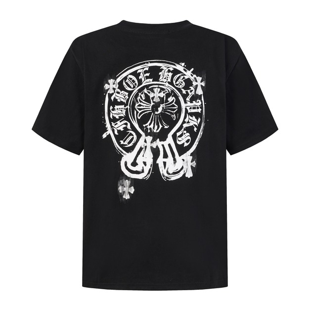 CHROME HEARTS 十字馬蹄印花短袖 (黑)