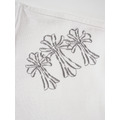CHROME HEARTS 十字刺繡磨破短袖 (白)_2