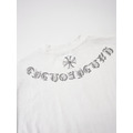 CHROME HEARTS 十字刺繡磨破短袖 (白)_3
