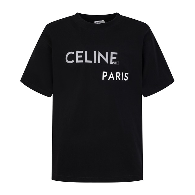 CELINE 經典字母LOGO PARIS短袖 (黑)